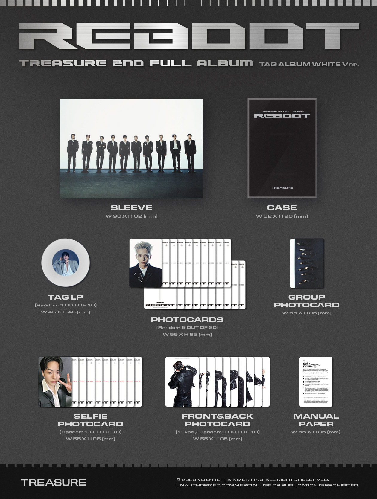 jp.ktown4u.com : TREASURE - 2ND FULL ALBUM [REBOOT] YG TAG ALBUM